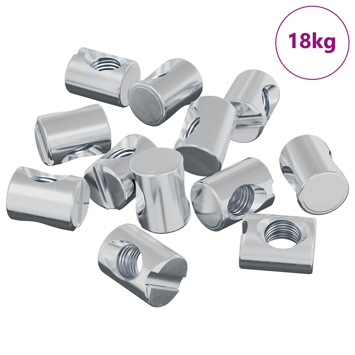 Barrel Nuts (thread diameter L) Slotted Metal M6 x 12.7 mm 18 kg (3462-3500 pcs)
