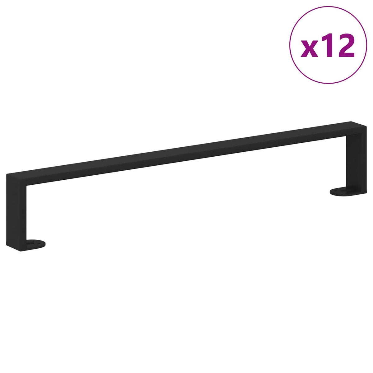 Furniture Feet Black 281 x 40.5 x 100 mm Iron 596 mm