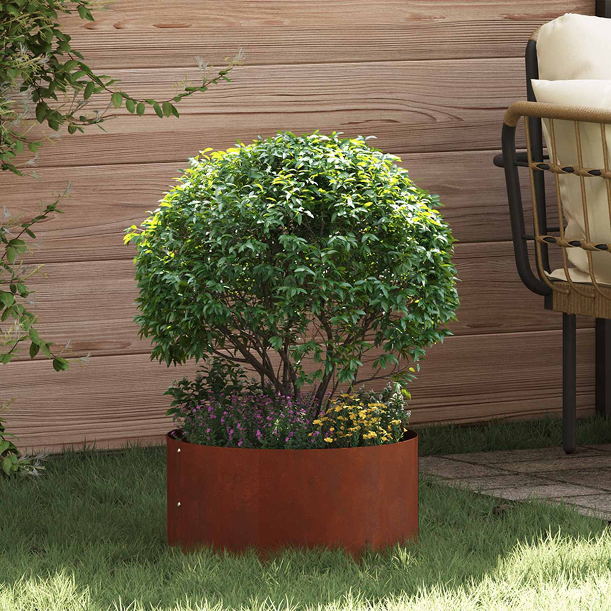 Planter Ring 40 x 40 x 20 cm Cold-rolled Steel 5 pcs 40 cm Weathering steel