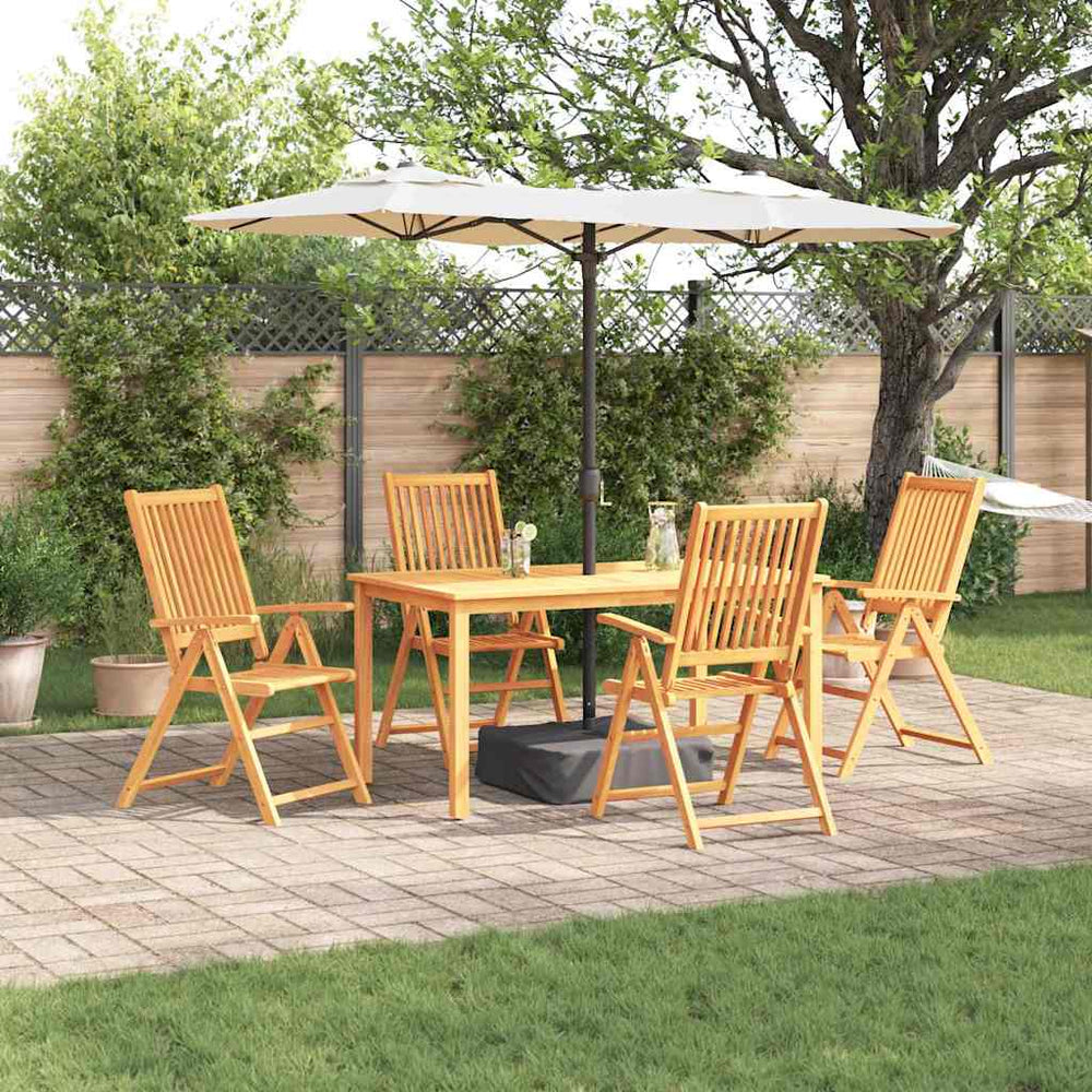 vidaXL Garden Dining Set 5 pcs Brown Solid Acacia Wood