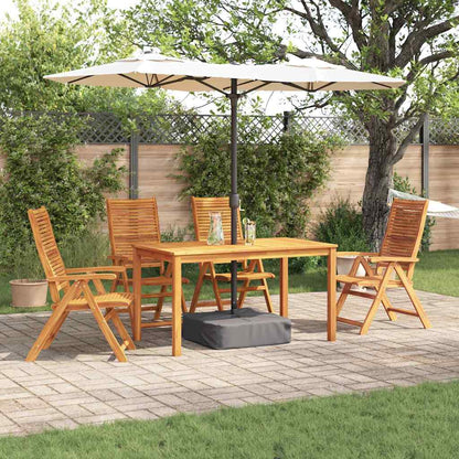 vidaXL Garden Dining Set 5 pcs Brown Solid Acacia Wood 4