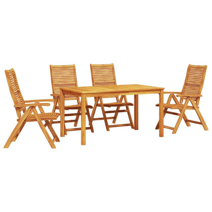vidaXL Garden Dining Set 5 pcs Brown Solid Acacia Wood 2