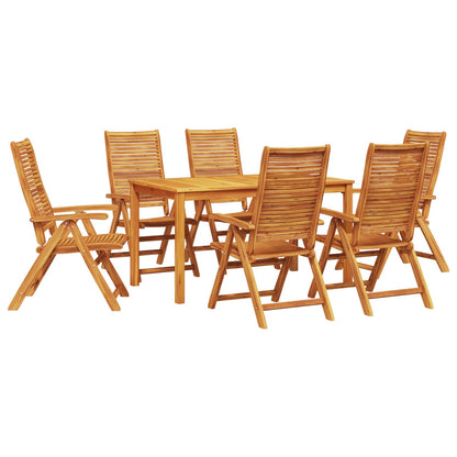 vidaXL Garden Dining Set 7 pcs Brown Solid Acacia Wood 1