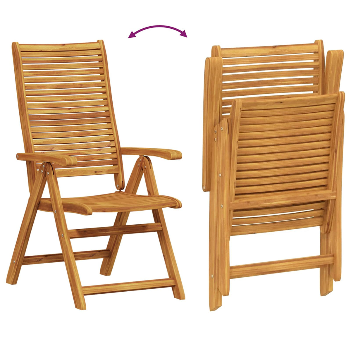 vidaXL Garden Dining Set 7 pcs Brown Solid Acacia Wood 5