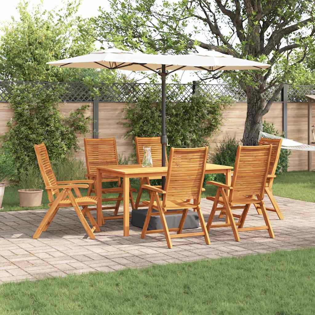 vidaXL Garden Dining Set 7 pcs Brown Solid Acacia Wood 1
