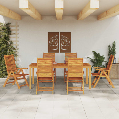 vidaXL Garden Dining Set 7 pcs Brown Solid Acacia Wood 4