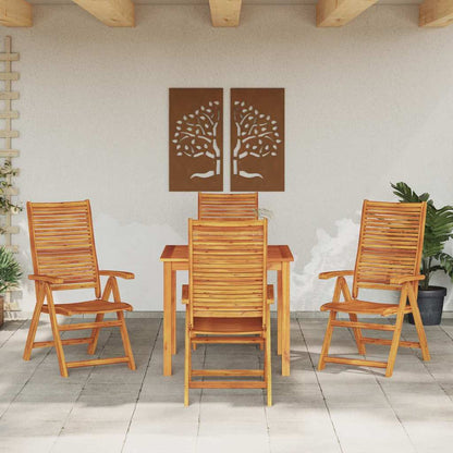 vidaXL Garden Dining Set 5 pcs Brown Solid Acacia Wood 4