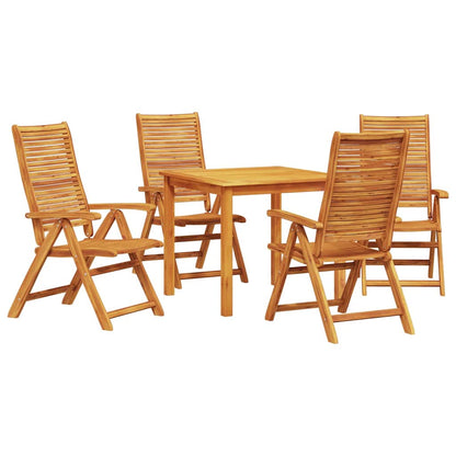 vidaXL Garden Dining Set 5 pcs Brown Solid Acacia Wood 2