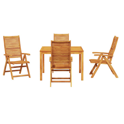 vidaXL Garden Dining Set 5 pcs Brown Solid Acacia Wood 4