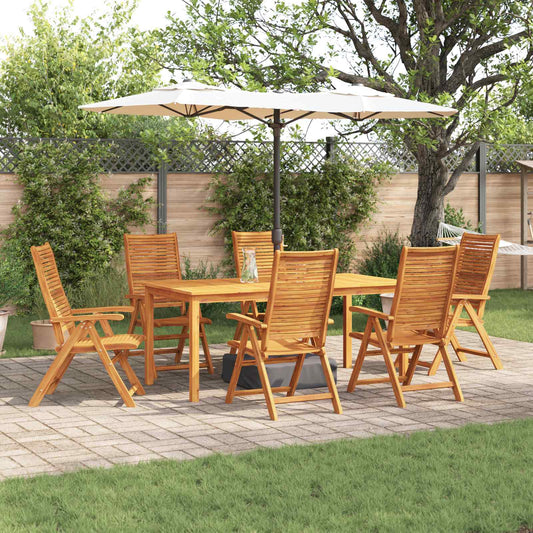 vidaXL Garden Dining Set 7 pcs Brown Solid Acacia Wood 1