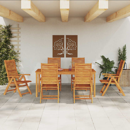 vidaXL Garden Dining Set 7 pcs Brown Solid Acacia Wood 4