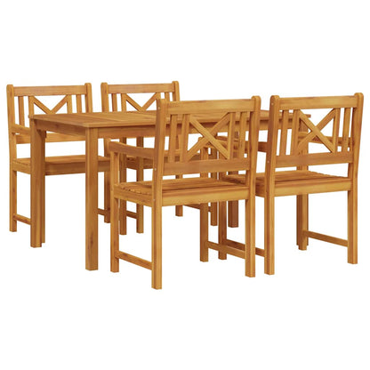vidaXL Garden Dining Set 5 pcs Brown Solid Acacia Wood 2