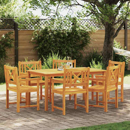 vidaXL Garden Dining Set 7 pcs Brown Solid Acacia Wood 1
