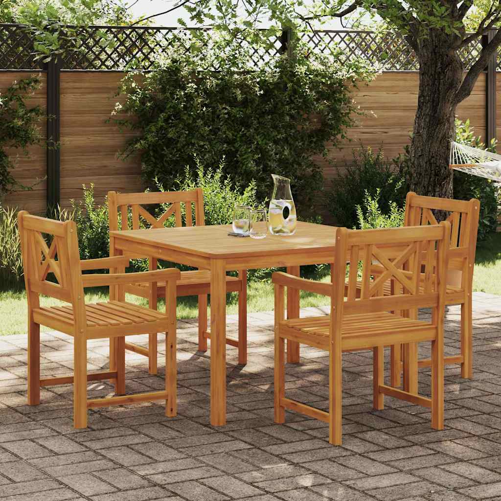 vidaXL Garden Dining Set 5 pcs Brown Solid Acacia wood 1