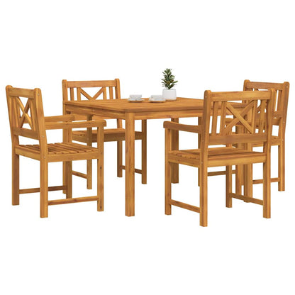 vidaXL Garden Dining Set 5 pcs Brown Solid Acacia wood 3