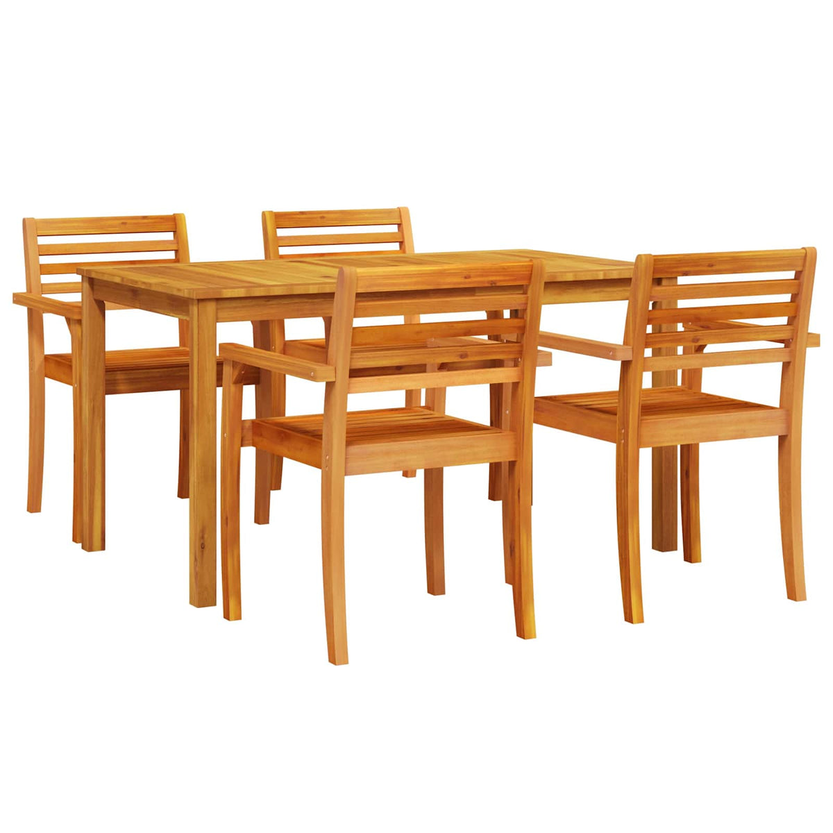 vidaXL Garden Dining Set 5 pcs Brown Solid Acacia Wood 2