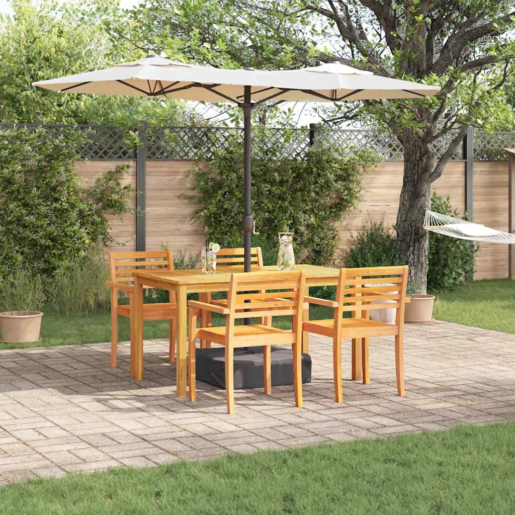 vidaXL Garden Dining Set 5 pcs Brown Solid Acacia Wood 1