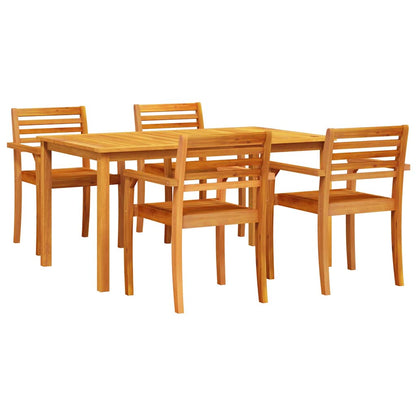 vidaXL Garden Dining Set 5 pcs Brown Solid Acacia Wood 2