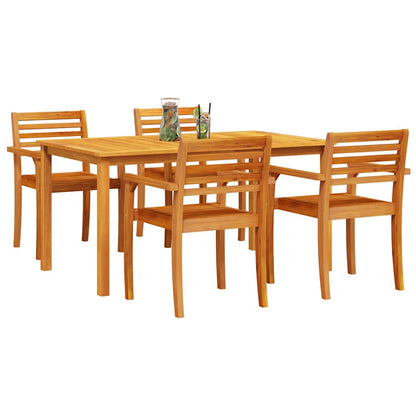 vidaXL Garden Dining Set 5 pcs Brown Solid Acacia Wood 3