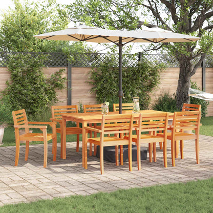 vidaXL Garden Dining Set 9 pcs Brown Solid Acacia Wood 1