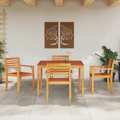 vidaXL Garden Dining Set 5 pcs Brown Solid Acacia Wood 4