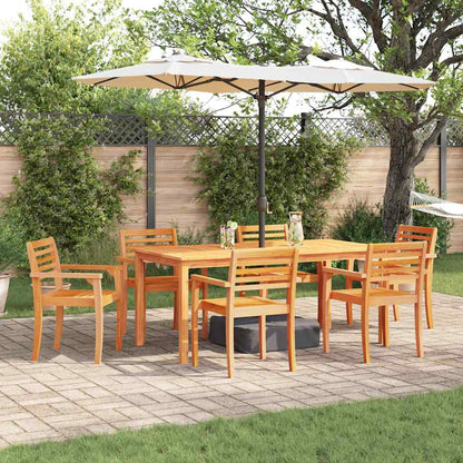 vidaXL Garden Dining Set 7 pcs Brown Solid Acacia Wood 1