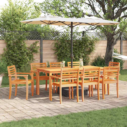 vidaXL Garden Dining Set 9 pcs Brown Solid Acacia Wood 1
