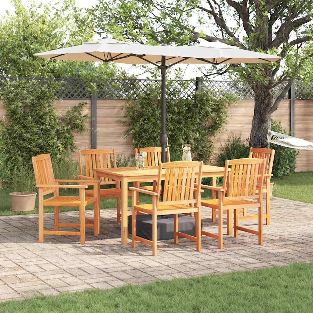 vidaXL Garden Dining Set 7 pcs Brown Solid Acacia Wood 1