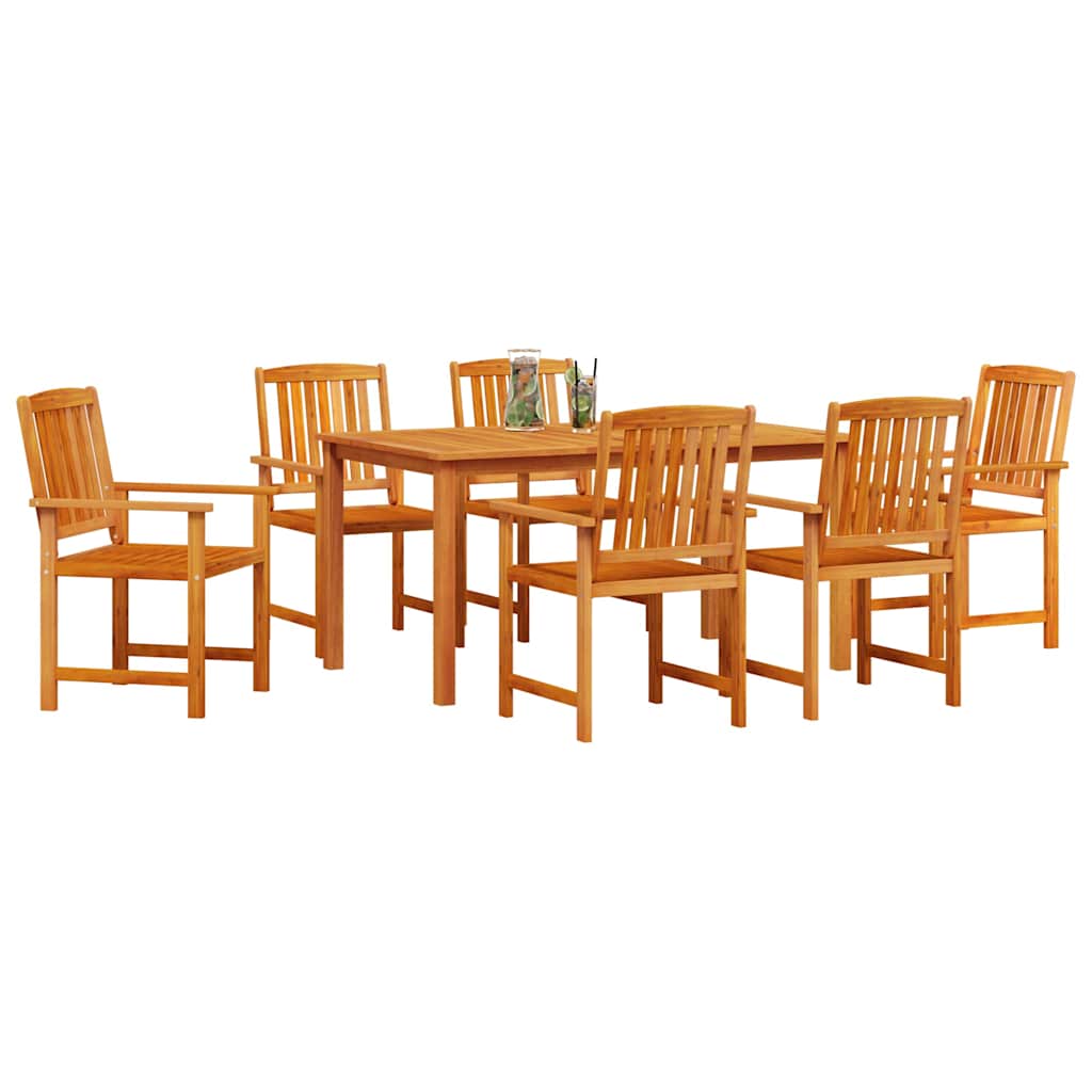 vidaXL Garden Dining Set 7 pcs Brown Solid Acacia Wood 3