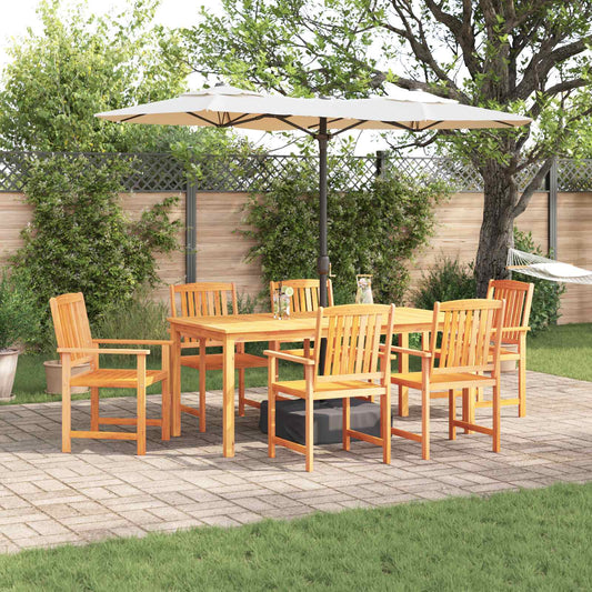 vidaXL Garden Dining Set 7 pcs Brown Solid Acacia Wood 1