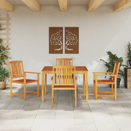 vidaXL Garden Dining Set 5 pcs Brown Solid Acacia Wood 4