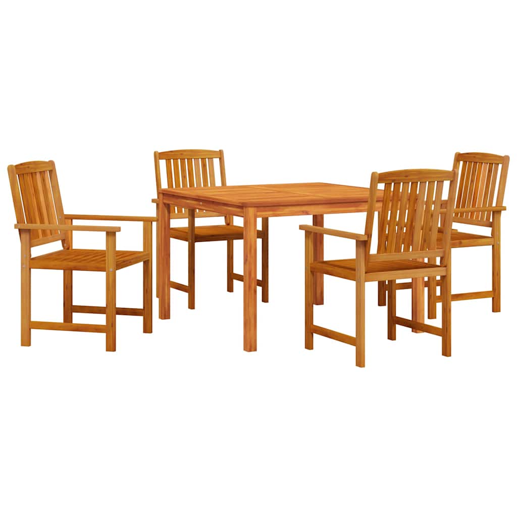 vidaXL Garden Dining Set 5 pcs Brown Solid Acacia Wood 2