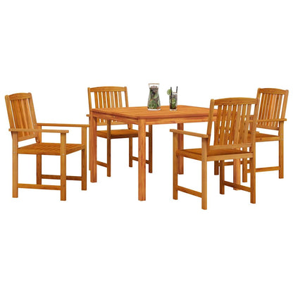 vidaXL Garden Dining Set 5 pcs Brown Solid Acacia Wood 3
