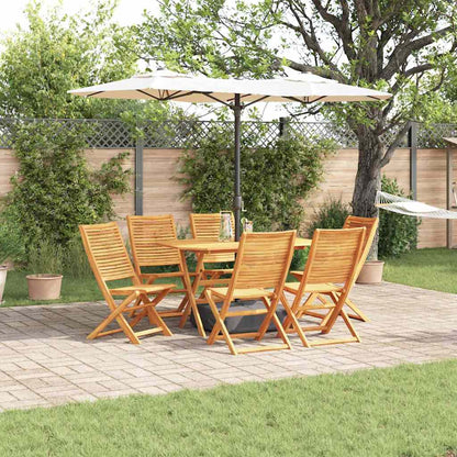 vidaXL Garden Dining Set 7 pcs Brown Solid Acacia Wood 1