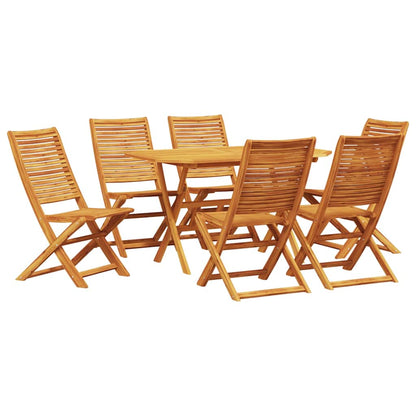 vidaXL Garden Dining Set 7 pcs Brown Solid Acacia Wood 2