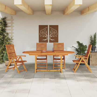 vidaXL Garden Dining Set 5 pcs Brown Solid Acacia Wood 4