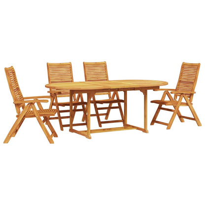 vidaXL Garden Dining Set 5 pcs Brown Solid Acacia Wood 2