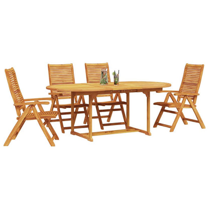 vidaXL Garden Dining Set 5 pcs Brown Solid Acacia Wood 3