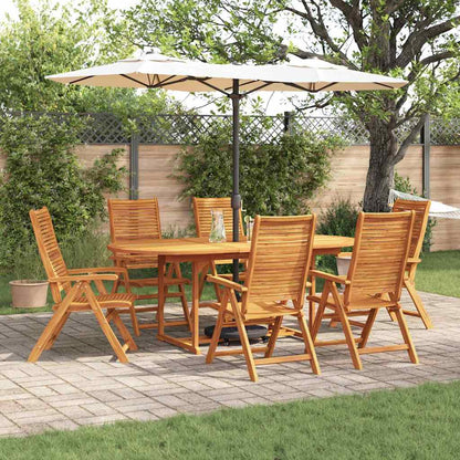 vidaXL Garden Dining Set 7 pcs Brown Solid Acacia Wood 1