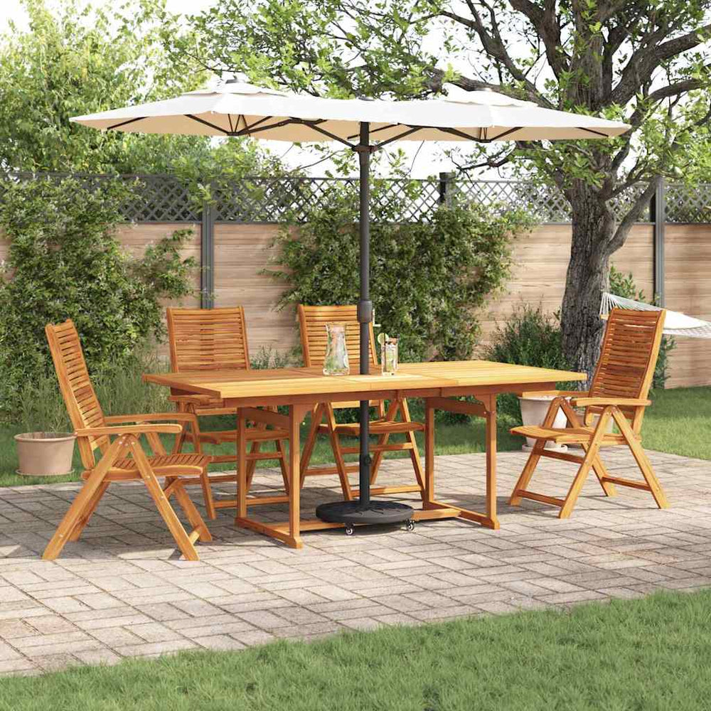 vidaXL Garden Dining Set 5 pcs Brown Solid Acacia Wood