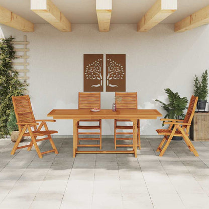 vidaXL Garden Dining Set 5 pcs Brown Solid Acacia Wood 4