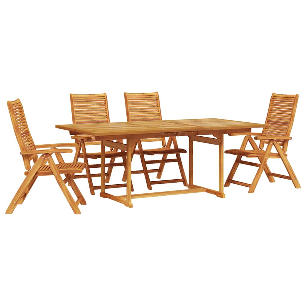 vidaXL Garden Dining Set 5 pcs Brown Solid Acacia Wood 2
