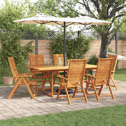 vidaXL Garden Dining Set 7 pcs Brown Solid Acacia Wood 1