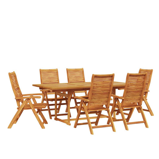 vidaXL Garden Dining Set 7 pcs Brown Solid Acacia Wood 2