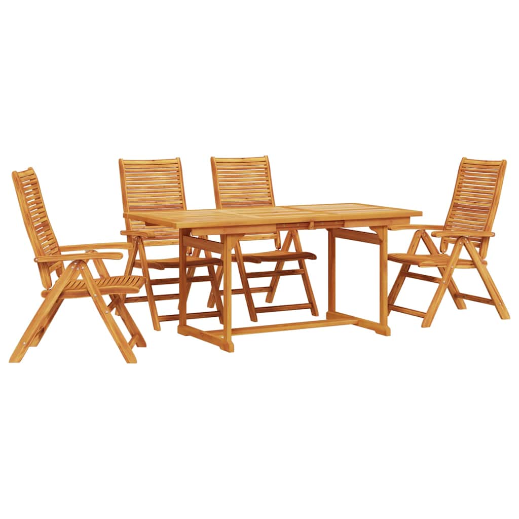 vidaXL Garden Dining Set 5 pcs Brown Solid Acacia Wood 2