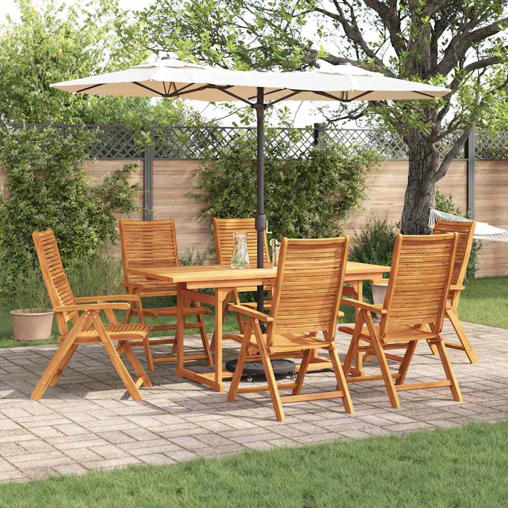 vidaXL Garden Dining Set 7 pcs Brown Solid Acacia Wood 1
