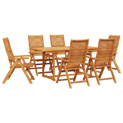 vidaXL Garden Dining Set 7 pcs Brown Solid Acacia Wood 2