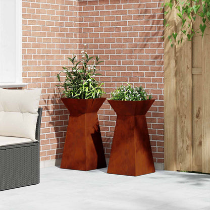 Pillar Planter 35 x 35 x 73 cm Cold-rolled Steel Weathering steel 2