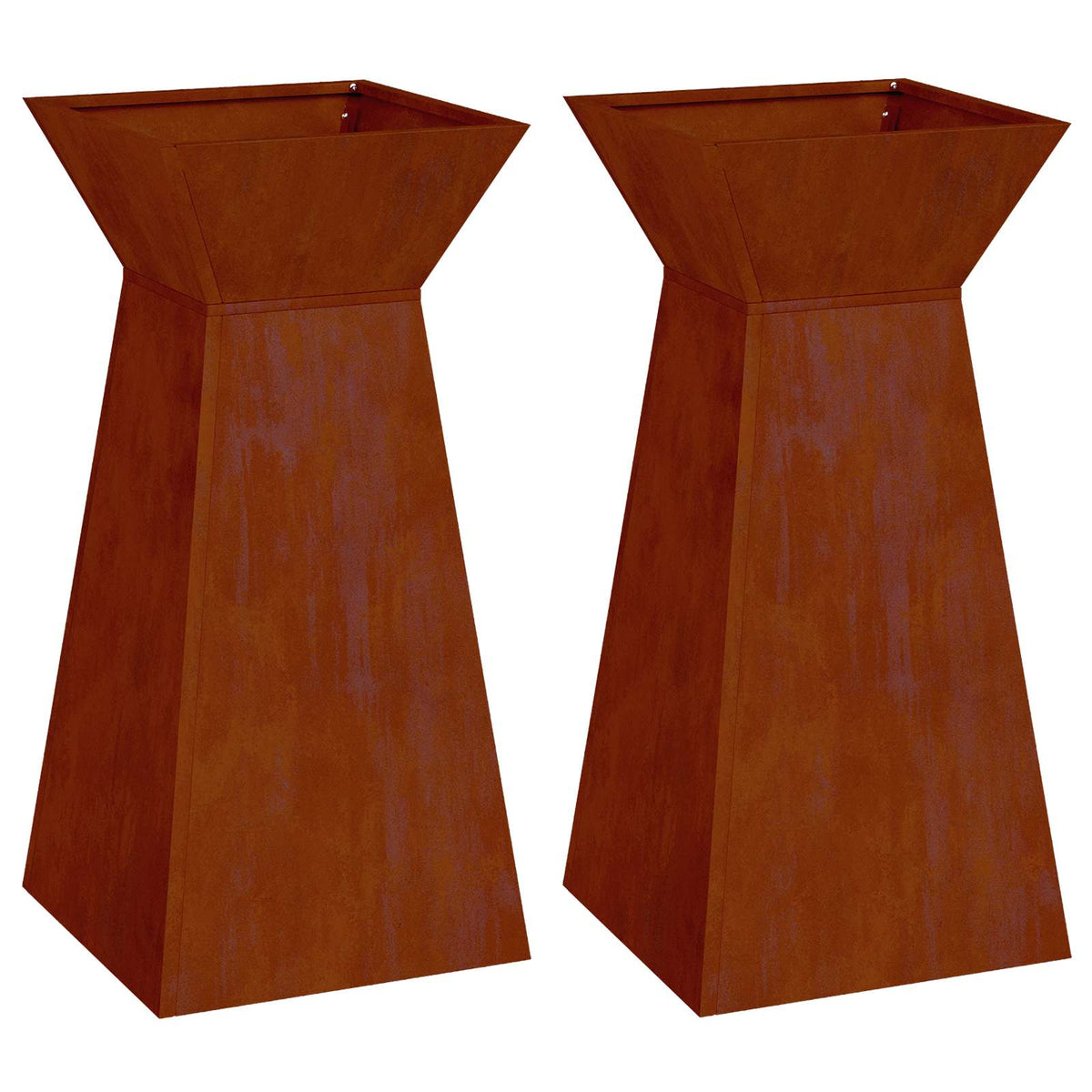 Pillar Planter 35 x 35 x 73 cm Cold-rolled Steel Weathering steel 2