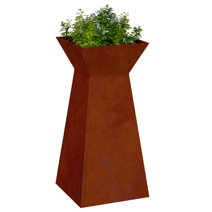 Pillar Planter 35 x 35 x 73 cm Cold-rolled Steel Weathering steel 2